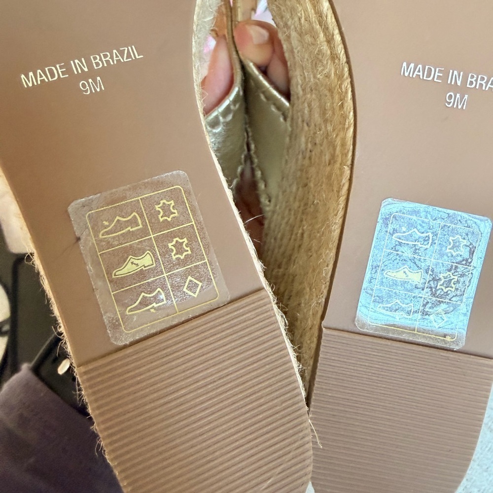 Jack Rogers Metallic Gold Wedge Sandals - Picture 7 of 7